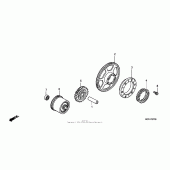 Схема вузла: Привід стартера для Honda RVT1000R RVT RC51