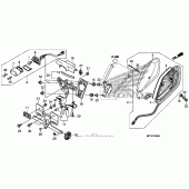 Схема вузла: Taillight + license light (1) для Honda VT1300 Interstate