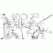 Схема вузла: Switch / cable (VT1100CV / CW / C2) для Honda VT1100 Shadow ACE