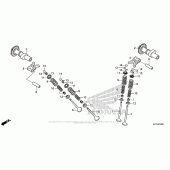 Схема вузла: Шток & Клапан для Honda CRF250 CRF250RL Rally
