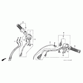 Схема узла: Switch/cable для Honda VFR750F Interceptor