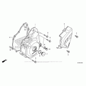 Схема узла: Левая крышка картера для Honda CRF250 CRF250L