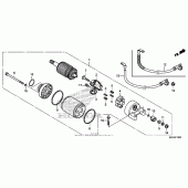 Схема узла: Стартер электрический для Honda VT750 Shadow Aero