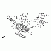 Схема вузла: Головка циліндра (REAR) для Honda VT600 Shadow VLX