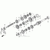 Схема узла: Трансмиссия для Honda GL1500 Gold Wing Aspencade