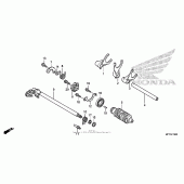 Схема вузла: Копірний вал & Вилки & Вал перемикання для Honda VT1300 Sabre