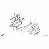 Схема вузла: Бічний обтічник для Honda GL1800 Gold Wing