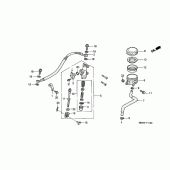 Схема узла: Задний тормозной цилиндр для Honda CBR600 CBR600F