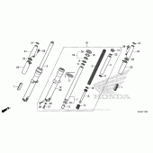 Схема вузла: Front Fork (1) для Honda VT1300 Stateline