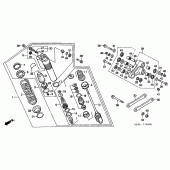 Схема узла: Задняя подвеска (1) для Honda CR250