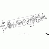 Схема узла: Масляный насос для Honda XR250