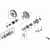 Схема вузла: Привід кікстартера для Honda XR600