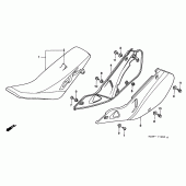 Схема узла: Сиденье для Honda CR250