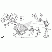 Схема вузла: Масляний насос & Піддон для Honda CBR600