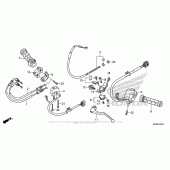 Схема вузла: Ручка керма & Пульт управління рульовой & Троси для Honda CBR1000 CBR1000RR Fireblade