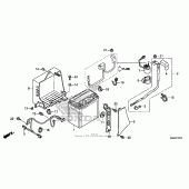 Схема узла: Аккумулятор для Honda GL1800 Gold Wing F6B Bagger