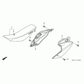 Схема вузла: Сидіння & Бічний обтічник для Honda CRF450 CRF450X