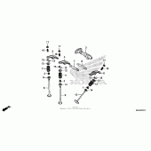 Схема вузла: Camshaft valve (rr.) Для Honda VT750 Shadow Aero