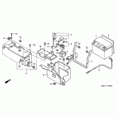 Схема вузла: Акумулятор для Honda VT750 Shadow Aero