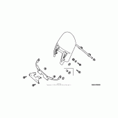 Схема вузла: Custom windshield для Honda VTX1300