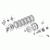 Схема узла: Сцепление для Honda XR250