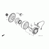 Схема вузла: Генератор для Honda VT1100 Shadow