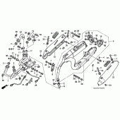 Схема вузла: Вихлопна система (VFR8002 / 3) (VFR800A2 / 3) для Honda VFR800 VFR