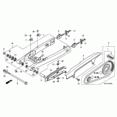 Схема вузла: Задній важіль (Маятник) для Honda CBF1000