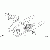 Схема вузла: Вихлопна система для Honda CMX250 Rebel