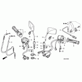 Схема вузла: Пульт управління рульовой для Honda CB1300 Super Bol D'Or