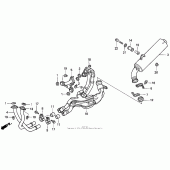 Схема вузла: Вихлопна система 94-97 для Honda VFR750F Interceptor