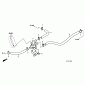 Схема вузла: Система вентиляція картера (XL125V1 / 2/3/4/5/6) для Honda XL125 Varadero
