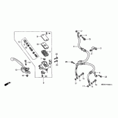 Схема узла: Передний тормозной цилиндр для Honda CBR600 CBR600FR Racing Edition