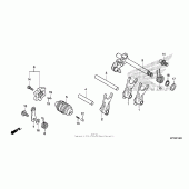 Схема узла: Копирный вал & Вилки & Вал переключения для Honda CRF150 CRF150F