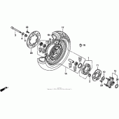 Схема вузла: Заднє колесо для Honda VT1100 Shadow ACE