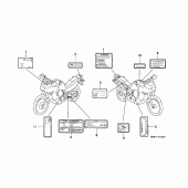 Схема вузла: Інформаційні наклейки для Honda XL600 Transalp