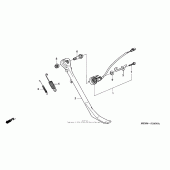 Схема вузла: Бічна підніжка для Honda VTX1300