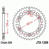 Звезда задняя легкосплавная JT JTA1308.42