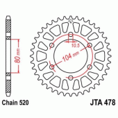 Зірка задня легкосплавна JT JTA478.45
