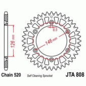 Зірка задня легкосплавна JT JTA808.43