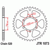 Зірка задня JT JTR1073.46