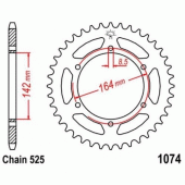 Зірка задня JT JTR1074.44