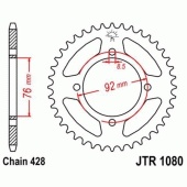 Зірка задня JT JTR1080.39