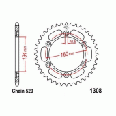 Зірка задня JT JTR1308.42