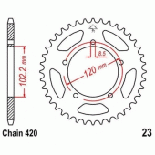 Зірка задня JT JTR23.47
