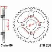 Звезда задняя JT JTR256.42