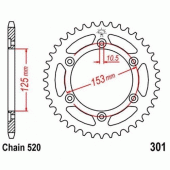 Зірка задня JT JTR301.48