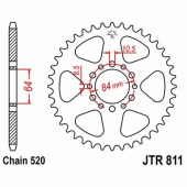 Зірка задня JT JTR811.45