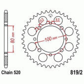 Зірка задня JT JTR819 / 2.41