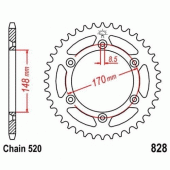 Звезда задняя JT JTR828.42